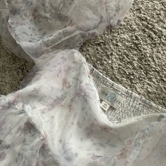 ✨puff sleeve white mini dress - Picture 4 of 7